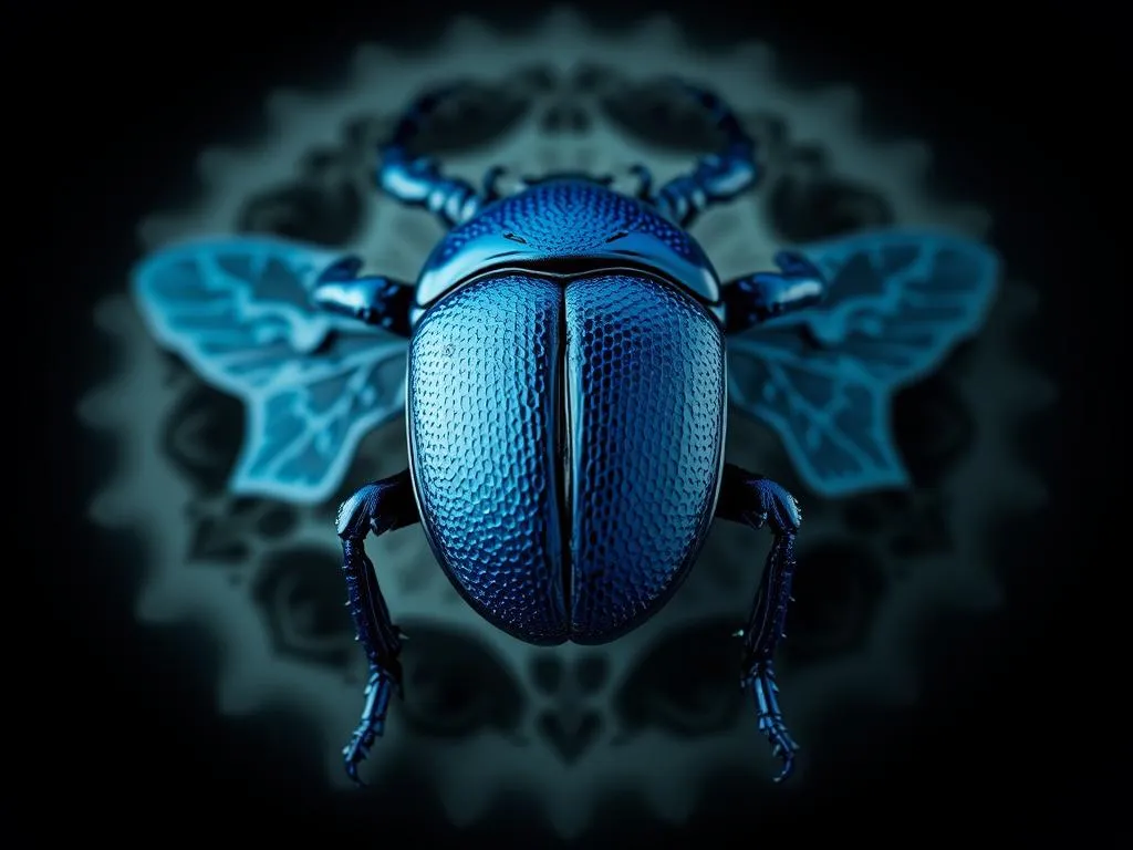 blue death feigning beetle symbolism and meaning