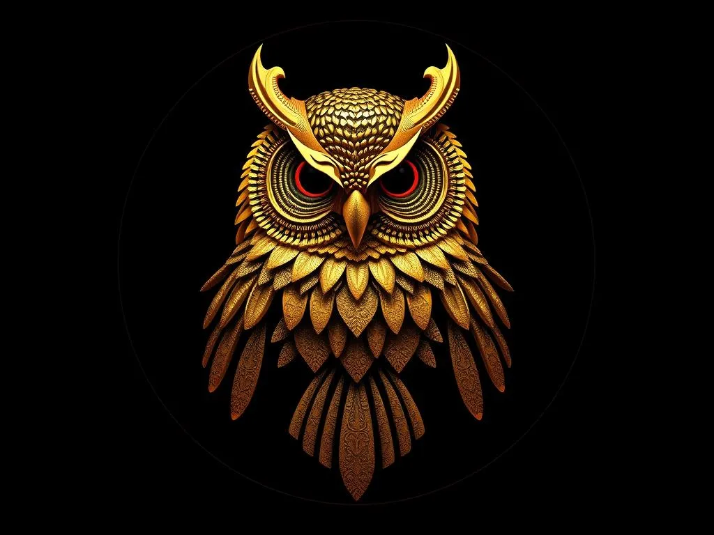 golden masked owl symbolism and meaning